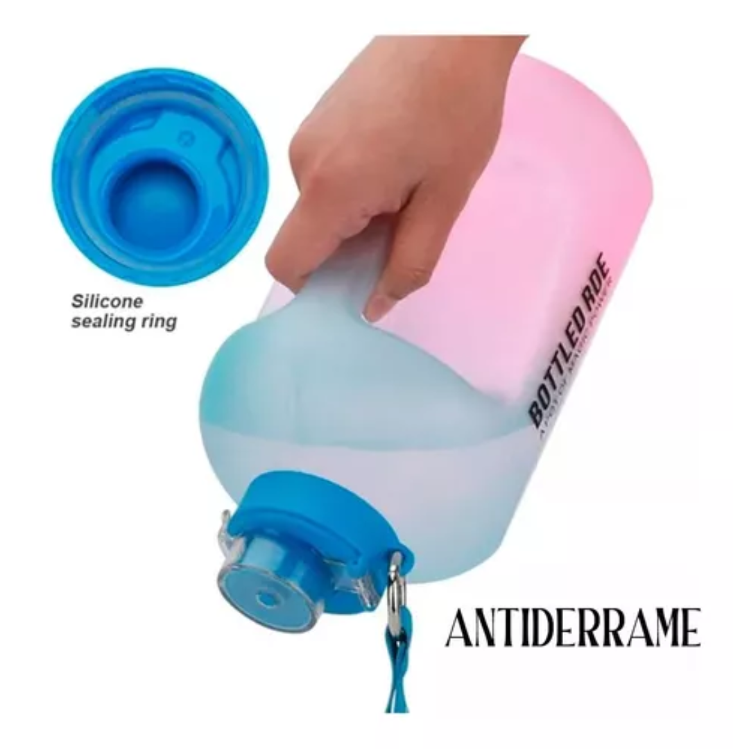 Termo Botella Motivacional Deportivo 2.2L – Hidratación con Estilo