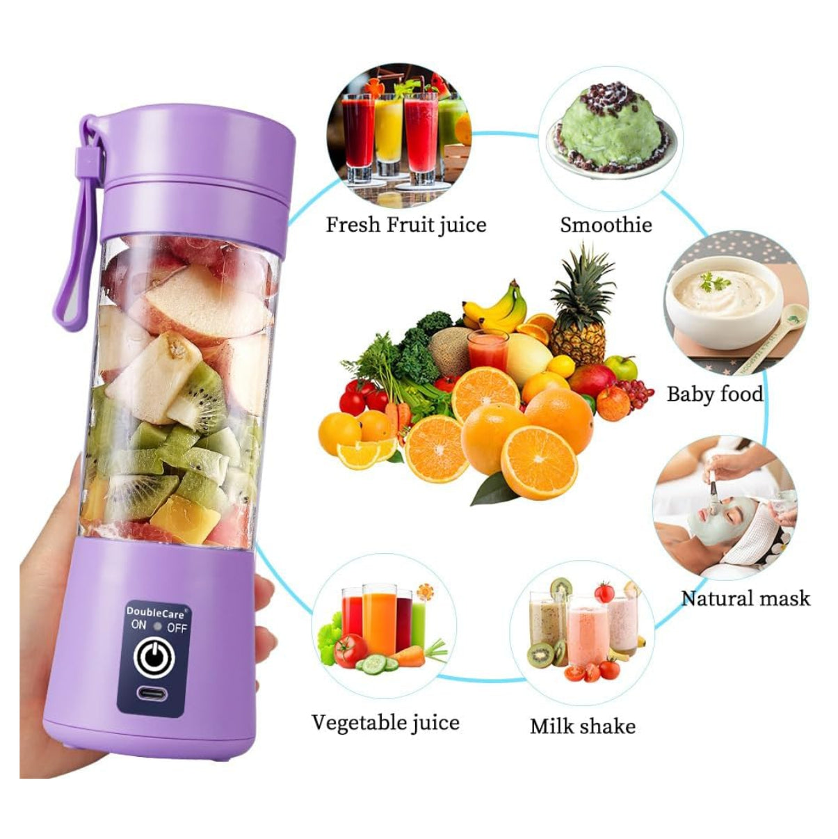 Licuadora Personal Portátil 380ml – Salud y Energía al Instante