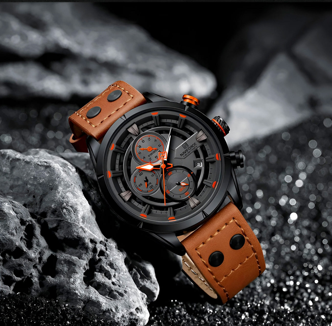Reloj Naviforce Casual Nf8045 Cuero Homb