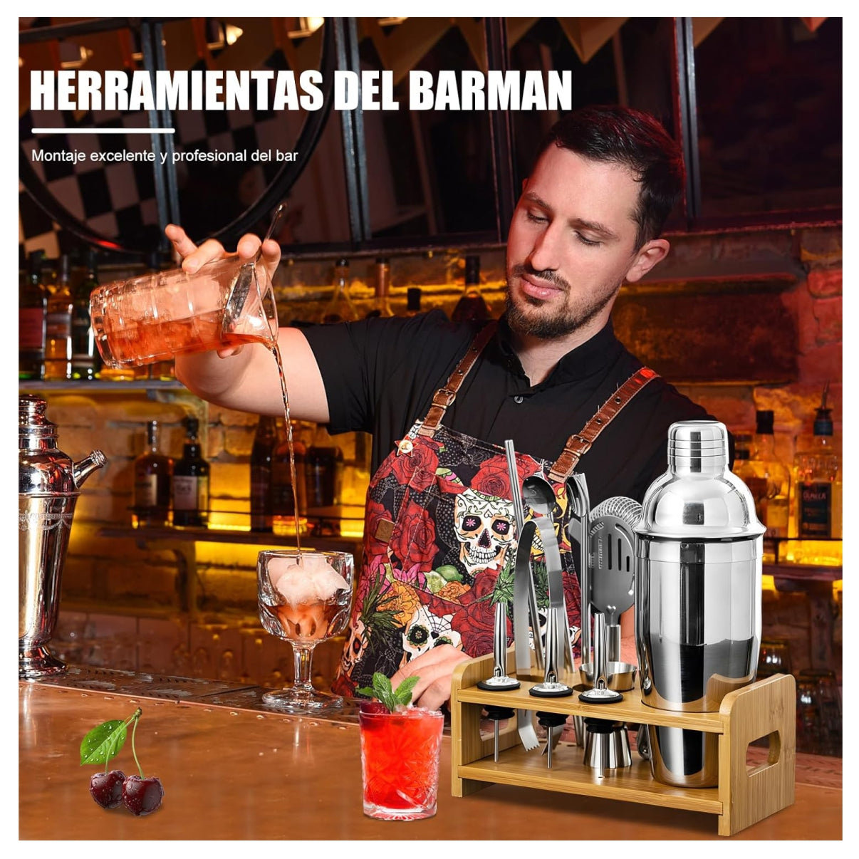 Kit Cocteleria Barman Bar Hogar 13 pieza